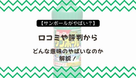 【サンポールがやばい？】口コミや評判からどんな意味のやばいなのか解説！