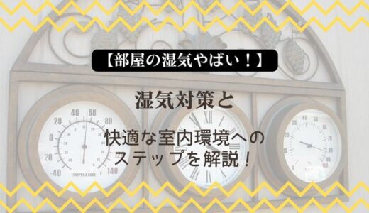 【部屋の湿気やばい！】湿気対策と快適な室内環境へのステップを解説！